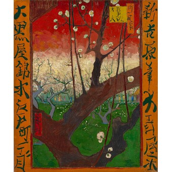 Цъфнали сливи в овощна градина (по Хирошиге) (1887) РЕПРОДУКЦИИ НА КАРТИНИ